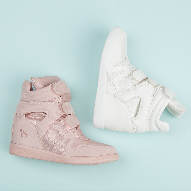 Vices Morsetti per scarpe da ginnastica in velcro rosa 1