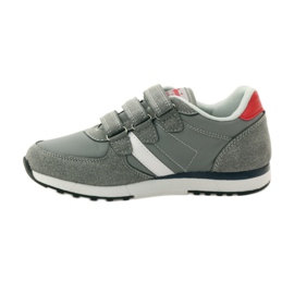 American Club Scarpe sportive con sottopiede in pelle americana rosso grigio bianco 2