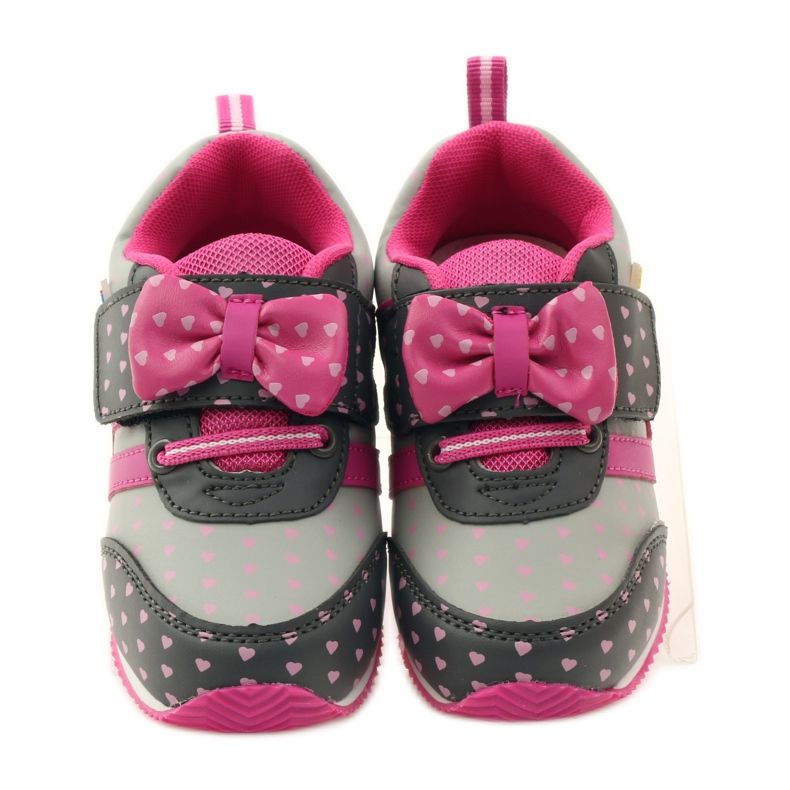 American Club Scarpe sportive con sottopiede in pelle americana rosa grigio 4