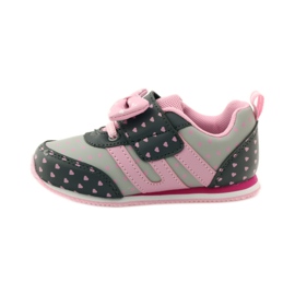 American Club Scarpe sportive americane con sottopiede in pelle rosa grigio 2