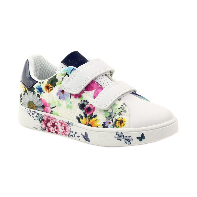 American Club Sneakers americane con sottopiede in pelle multicolore bianca 1