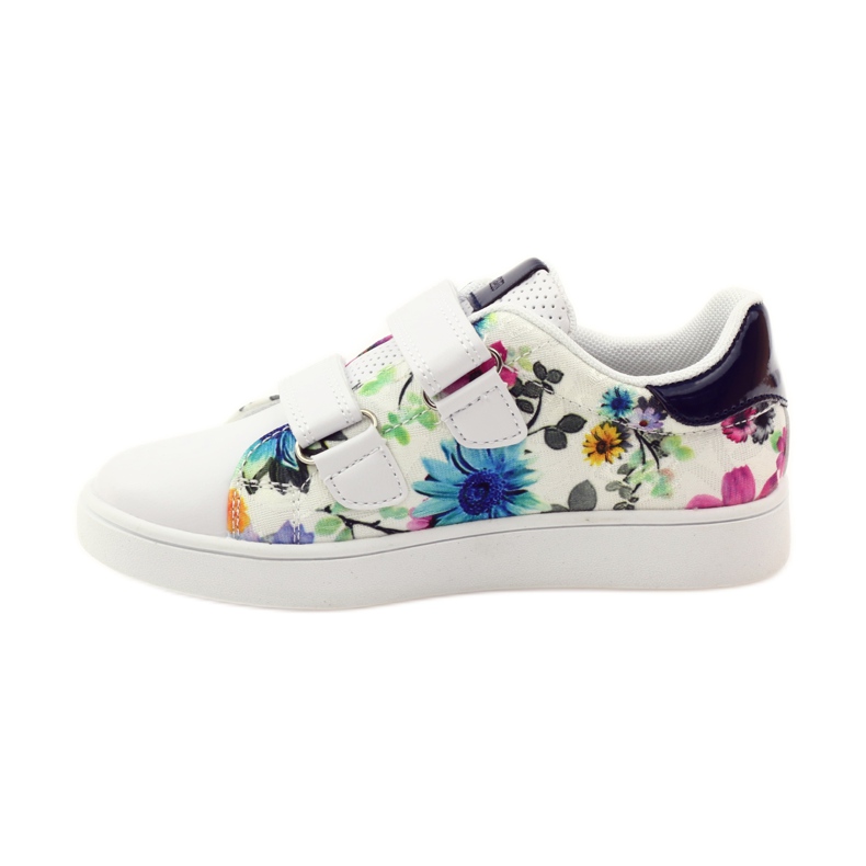 American Club Sneakers americane con sottopiede in pelle multicolore bianco 2