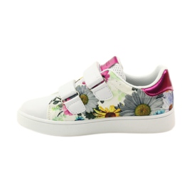 American Club Sneakers americane con sottopiede in pelle multicolore bianco 2