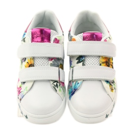 American Club Sneakers americane con sottopiede in pelle multicolore bianca 4