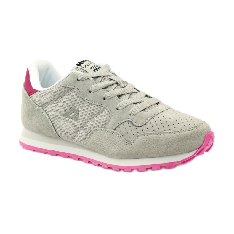 American Club Legata sportiva in pelle americana 6506 grigio rosa 1