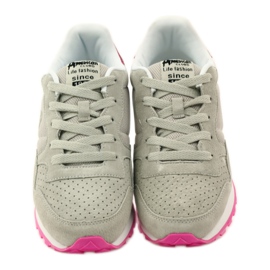 American Club Legata sportiva in pelle americana 6506 grigio rosa 4