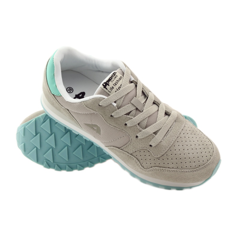 American Club Scarpe sportive in pelle americane 6506 grigio multicolore 3