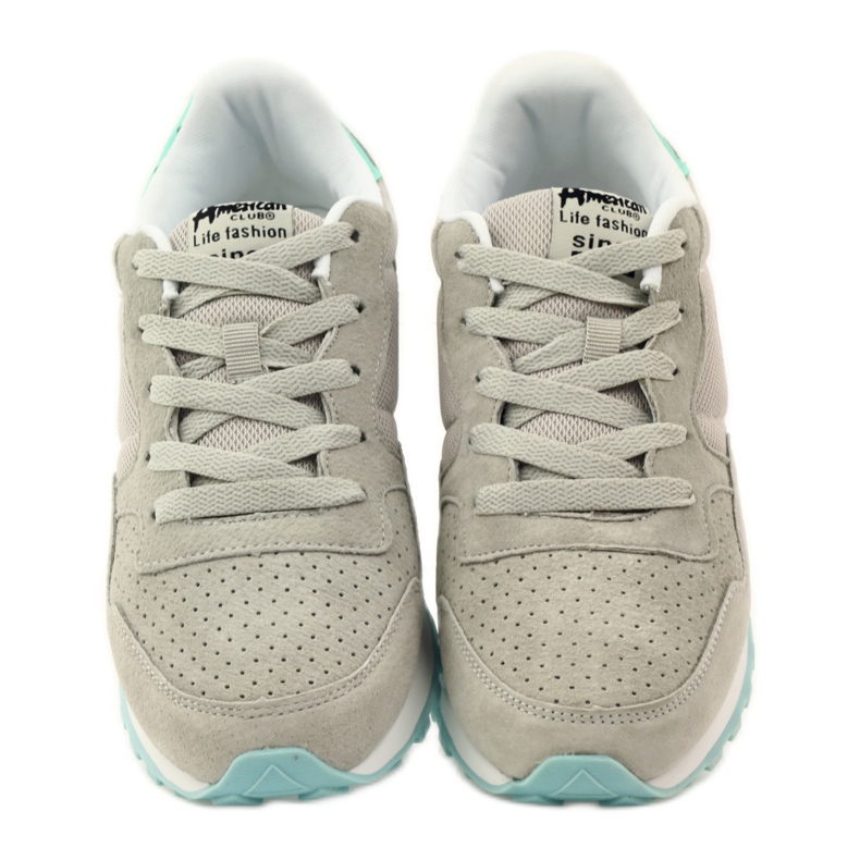 American Club Scarpe sportive in pelle americane 6506 grigio multicolore 4