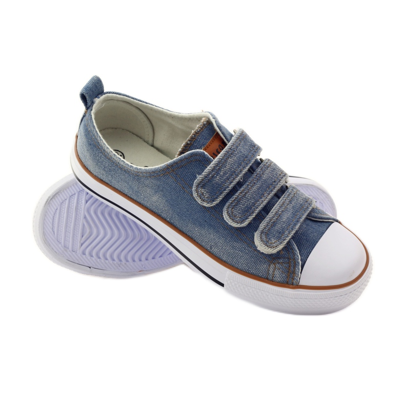 American Club Sneaker americane in denim blu 3