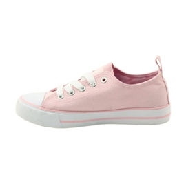 American Club Sneakers con rose ricamate American 17035 rosa rosso verde 2