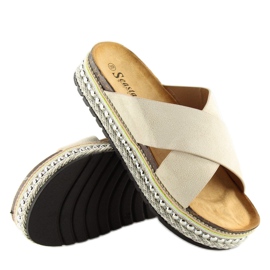 Ciabatte da donna beige CK15P beige 1