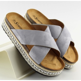 Grigio Pantofole da donna grigie CK15P grigio 2