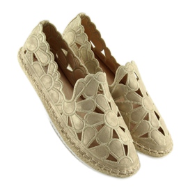 Espadrillas da donna traforate dorate LT86 Gold d'oro 1