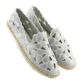 Espadrillas da donna traforate argento LT86 Silver grigio 1