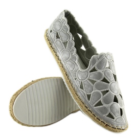 Espadrillas da donna traforate argento LT86 Silver grigio 2