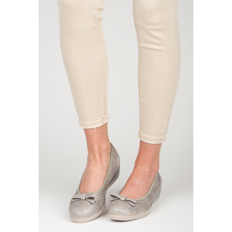 Vinceza Ballerina con fiocco grigio 1