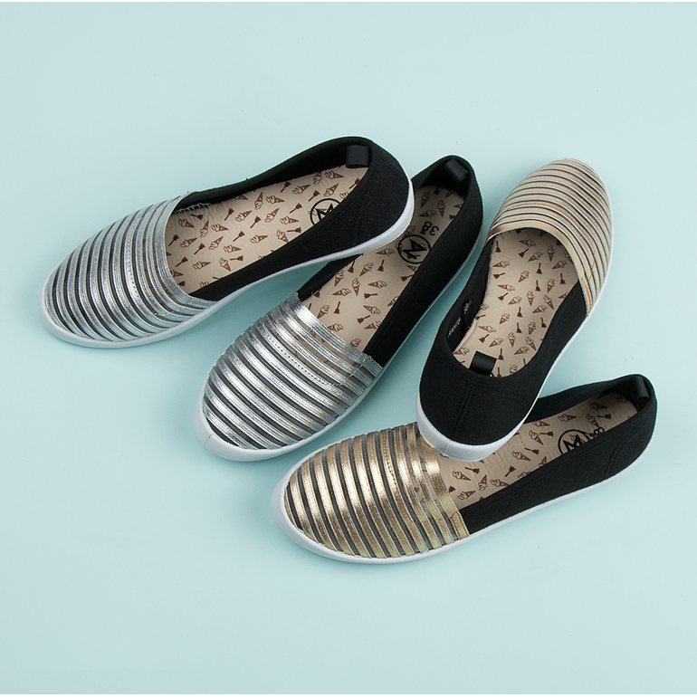 Mckeylor Sneakers slip on nere e oro giallo nero 1
