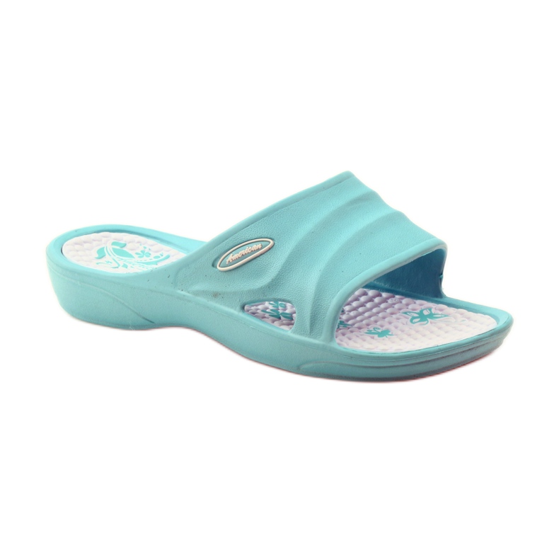 American Club Ciabatte americane in schiuma di menta per l'acqua blu multicolore 1