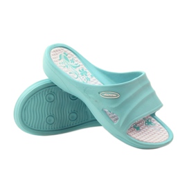 American Club Ciabatte americane in schiuma di menta per l'acqua blu multicolore 3
