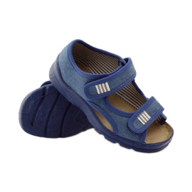 Sandali da bambino con rape Befado 113x010 blu navy blu 3