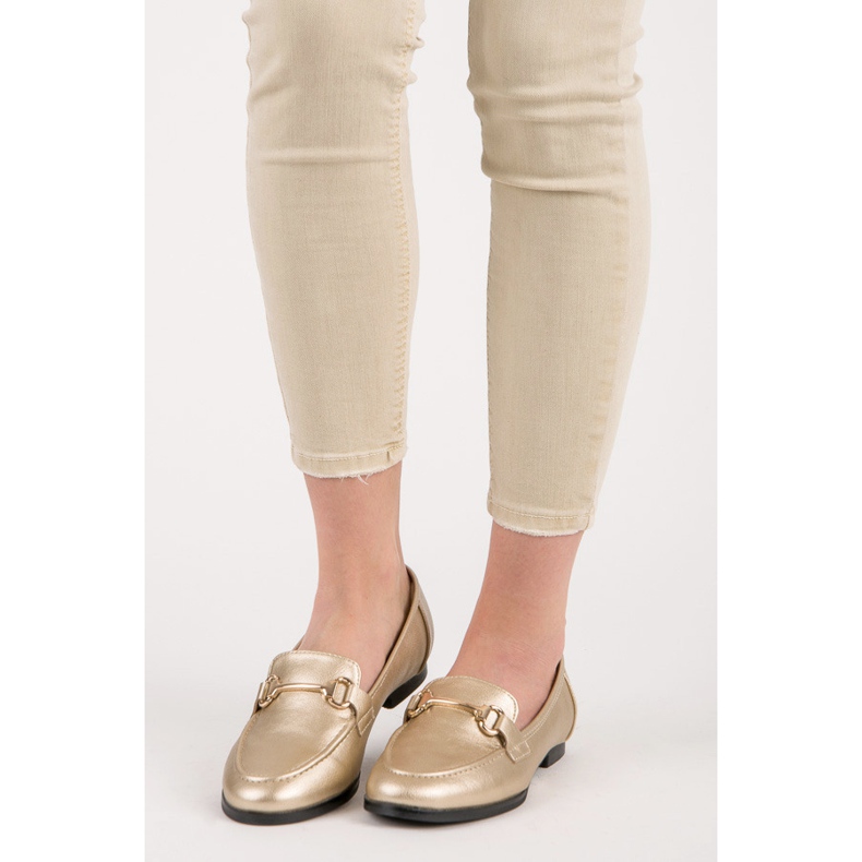 Vices Mocassini Slip On Dorati d'oro 2