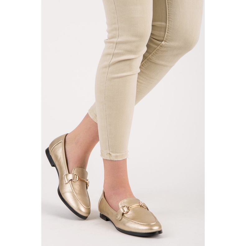 Vices Mocassini Slip On Dorati d'oro 1