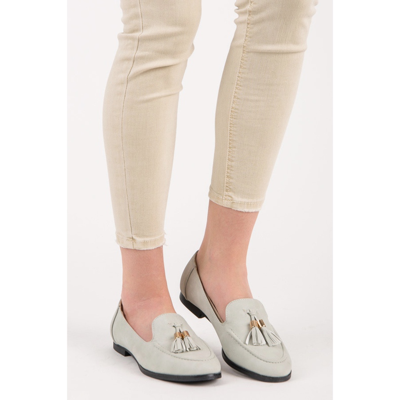 Vices Mocassini con frange grigio 2