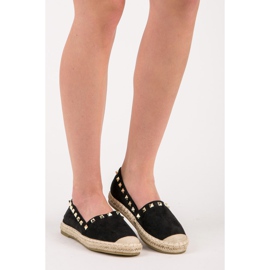 Seastar Espadrillas in camoscio con borchie nero 2