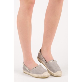 Seastar Espadrillas in camoscio con borchie grigio 1