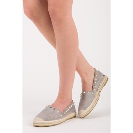 Seastar Espadrillas in camoscio con borchie grigio 2