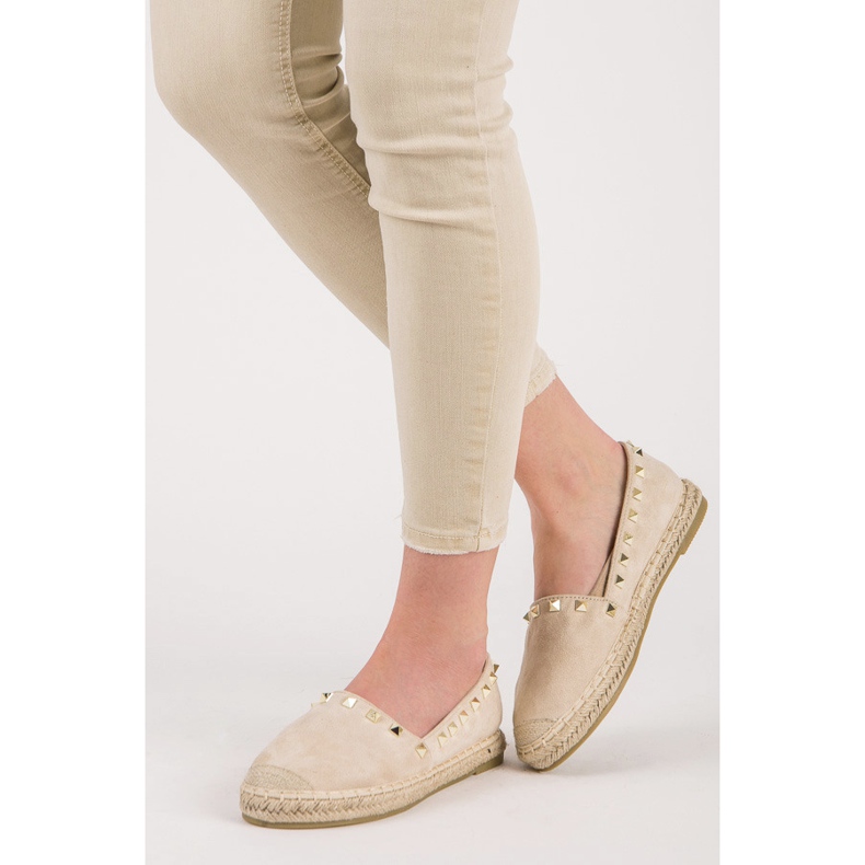 Seastar Espadrillas in camoscio con borchie marrone 1