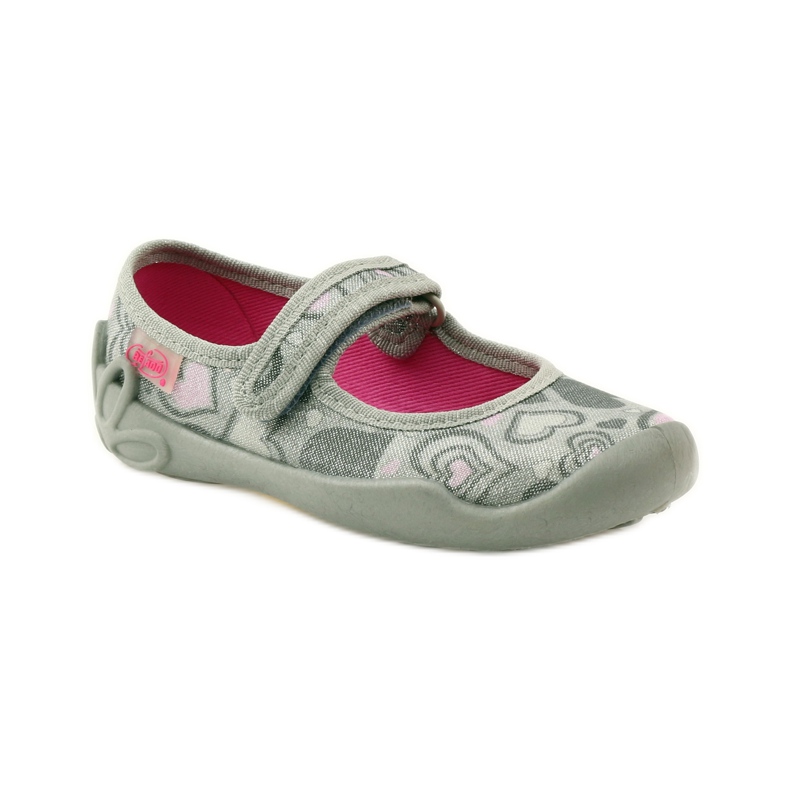 Ciabatte ballerine cuori Befado 114x284 rosa grigio 1