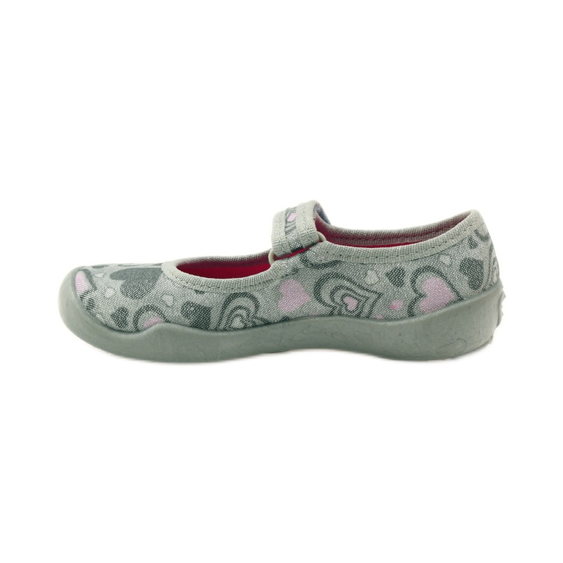 Ciabatte ballerine cuori Befado 114x284 rosa grigio 2