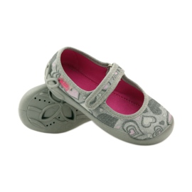 Ciabatte ballerine cuori Befado 114x284 rosa grigio 3