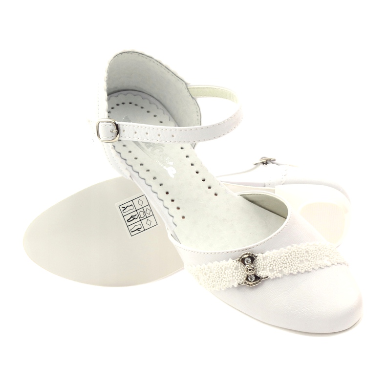 Décolleté ballerine comunione Miko 714 bianche bianco 3