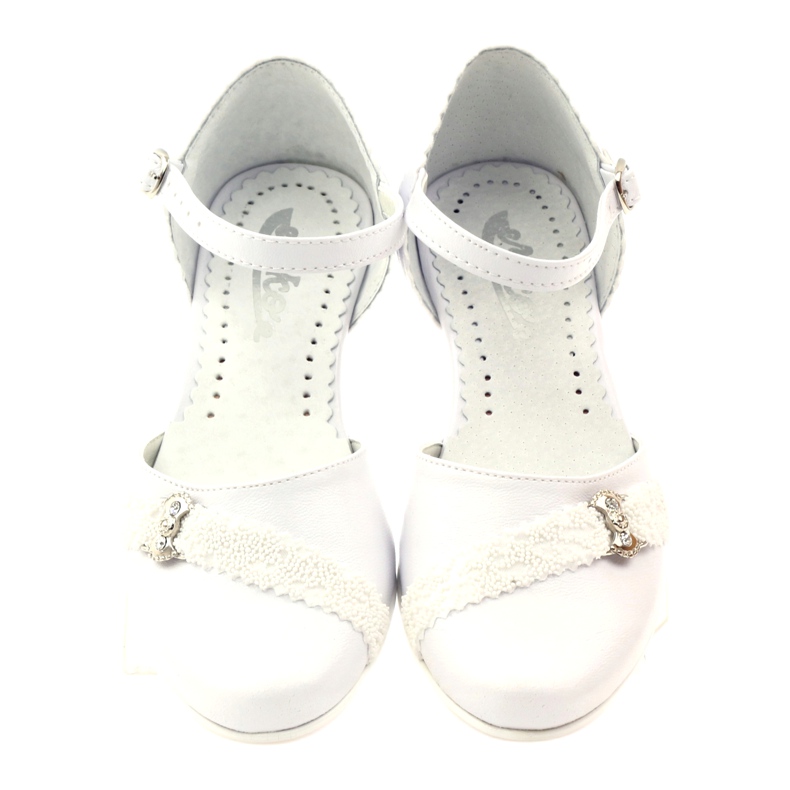 Décolleté ballerine comunione Miko 714 bianche bianca 4