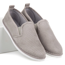 Bestelle Slipons traforati grigio 1