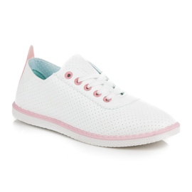 Sneakers primaverili con rilegatura bianco 1