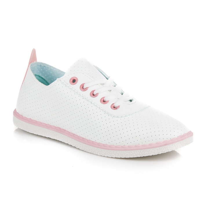 Sneakers primaverili con rilegatura bianco 1