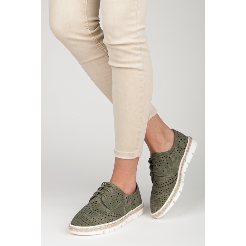 Kylie Espadrillas traforate verde 2