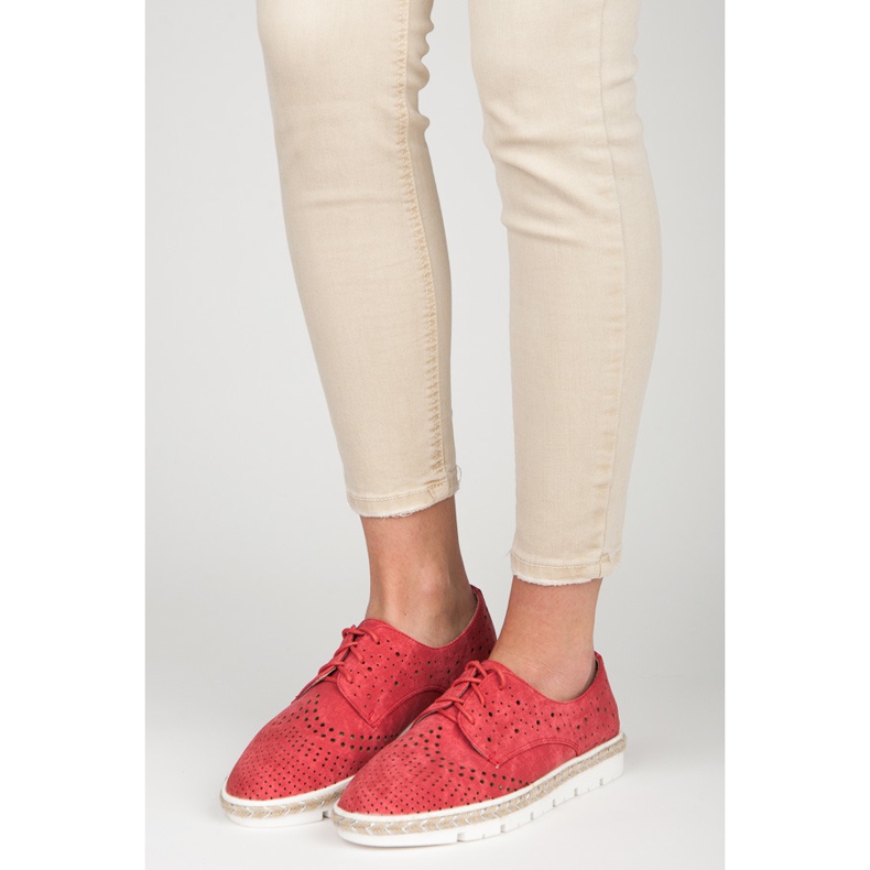 Kylie Espadrillas traforate rosso 2