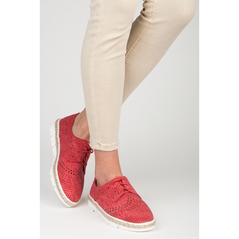 Kylie Espadrillas traforate rosso 1