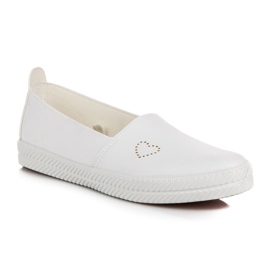 Mckeylor Slipons bianchi con un cuore bianco 1