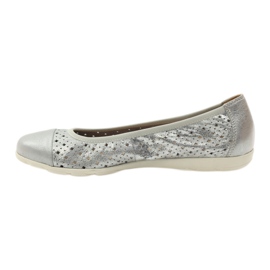 Ballerine da donna Caprice 22151 in pelle grigio 2