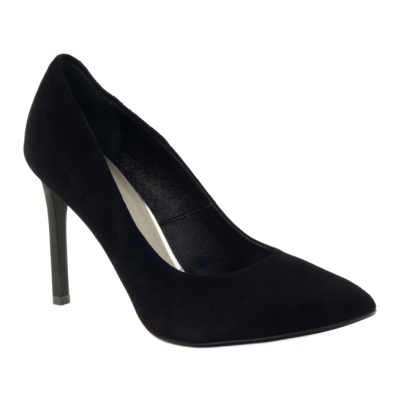 Edeo Décolleté in pelle con tacco alto 3162 nero 1