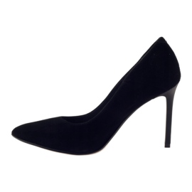 Edeo Décolleté in pelle con tacco alto 3162 nero 2