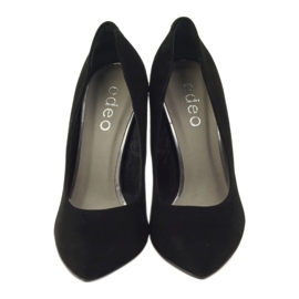 Edeo Décolleté in pelle con tacco alto 3162 nero 4