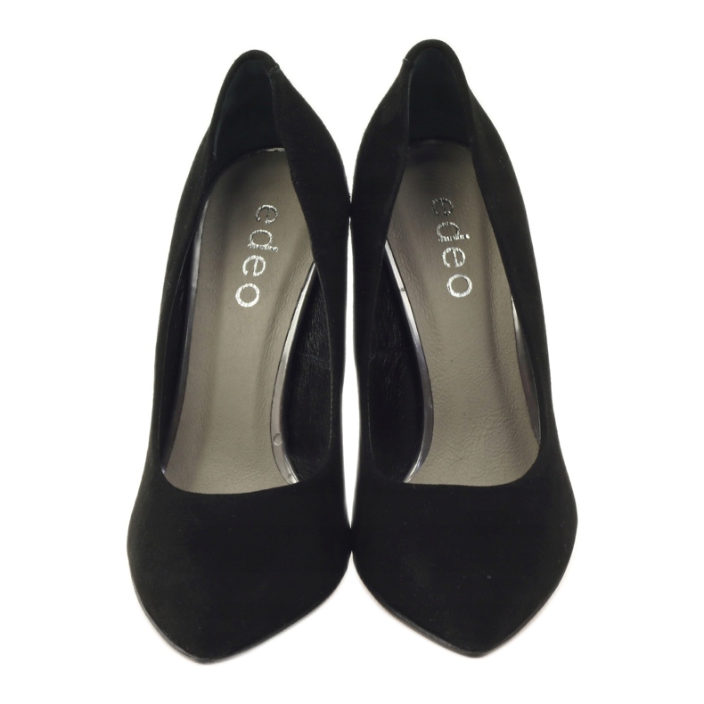 Edeo Décolleté in pelle con tacco alto 3162 nero 4