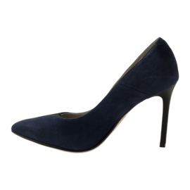Pompe in pelle Edeo su Szpilka 3180 blu navy 2
