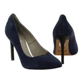 Pompe in pelle Edeo su Szpilka 3180 blu navy 3